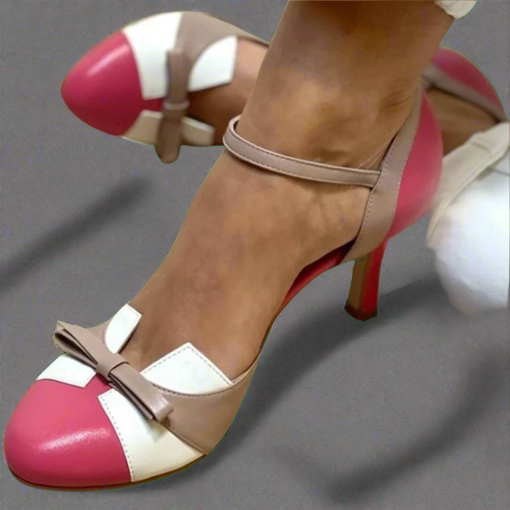Bellarosa | Sandalias de colores con nudos y tiras, con punta redonda