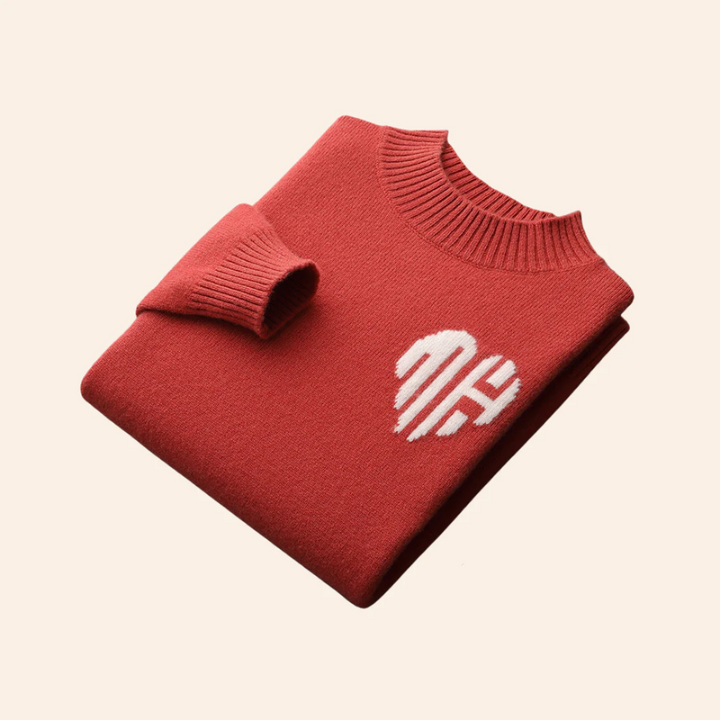 Jersey corazón de cachemira Bora Bora