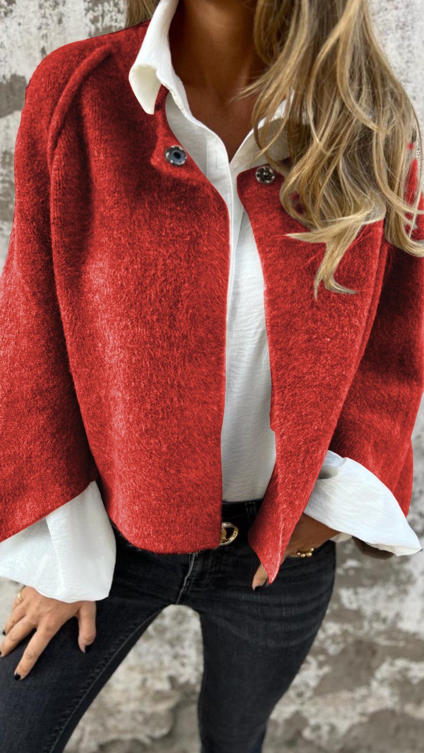 BEA | Abrigo de lana para mujeres con cuello redondo y mangas largas