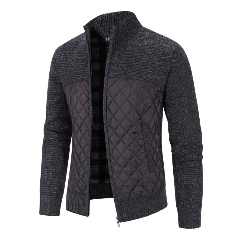 Luc – Suéter de Forro Polar con Cremallera Doble y Corte Ajustado para Otoño-Invierno