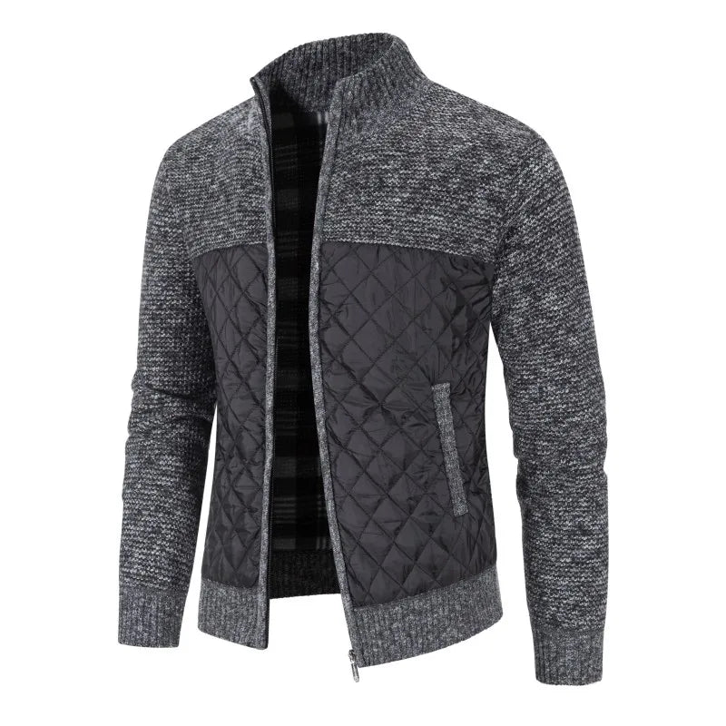 Luc – Suéter de Forro Polar con Cremallera Doble y Corte Ajustado para Otoño-Invierno