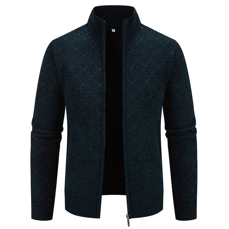 Thierry – Chaleco de Punto de Cuello Alto, Ajustado y con Estilo Casual de Otoño