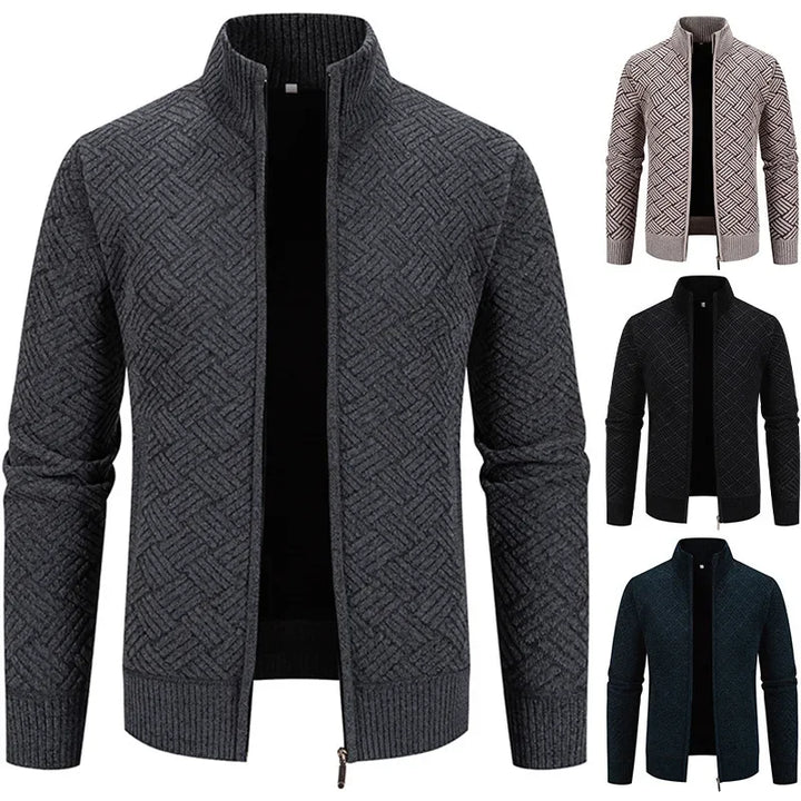 Thierry – Chaleco de Punto de Cuello Alto, Ajustado y con Estilo Casual de Otoño