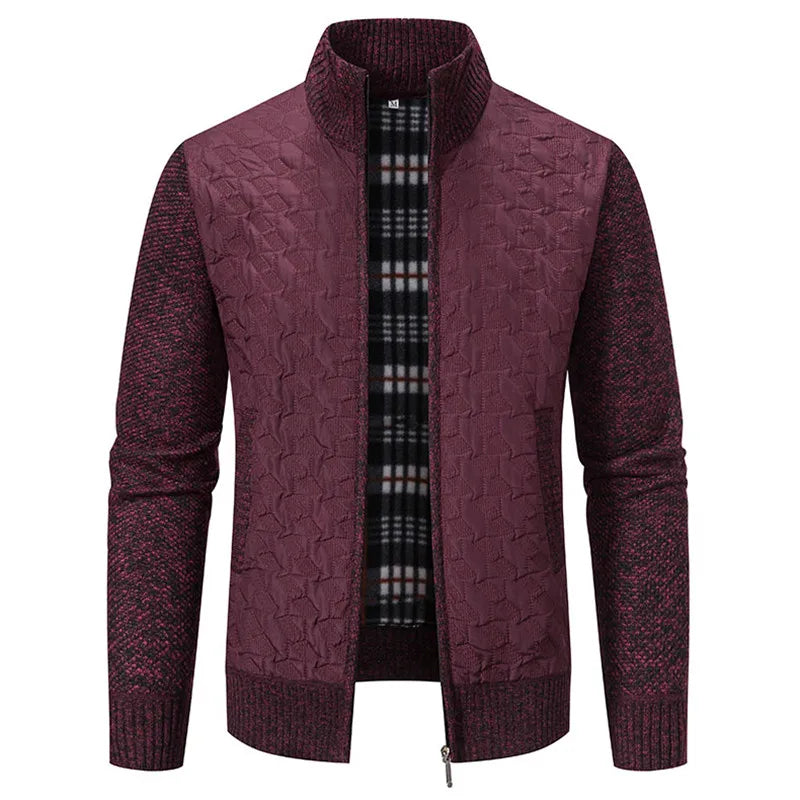 Julien: Abrigo de punto elegante para hombres, diseño slim y máxima comodidad.