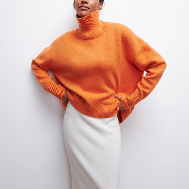 Amelia | Elegante suéter de cuello alto de punto