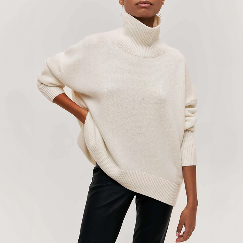 Amelia | Elegante suéter de cuello alto de punto