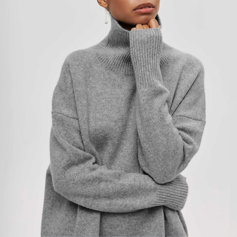 Amelia | Elegante suéter de cuello alto de punto