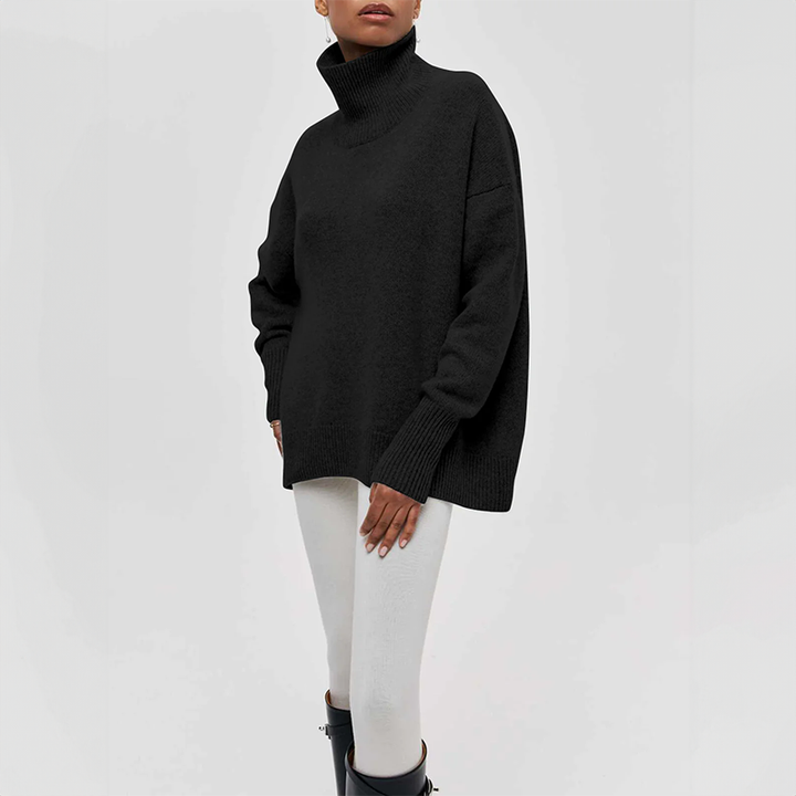 Amelia | Elegante suéter de cuello alto de punto