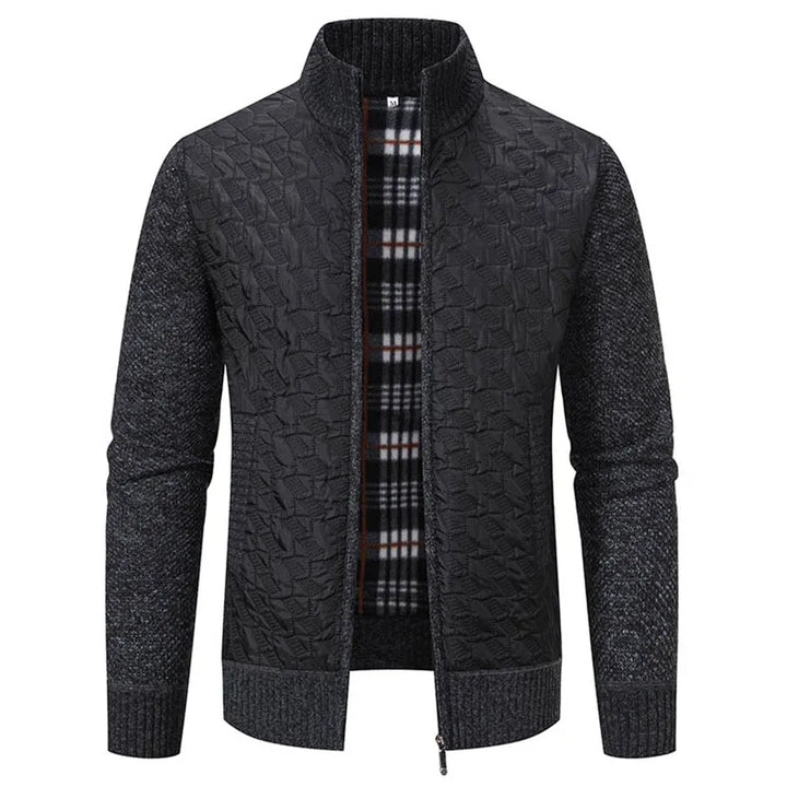 Julien: Abrigo de punto elegante para hombres, diseño slim y máxima comodidad.