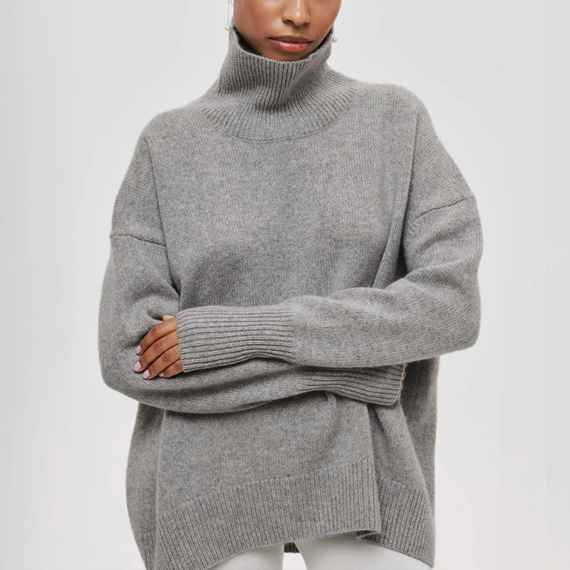 Amelia | Elegante suéter de cuello alto de punto